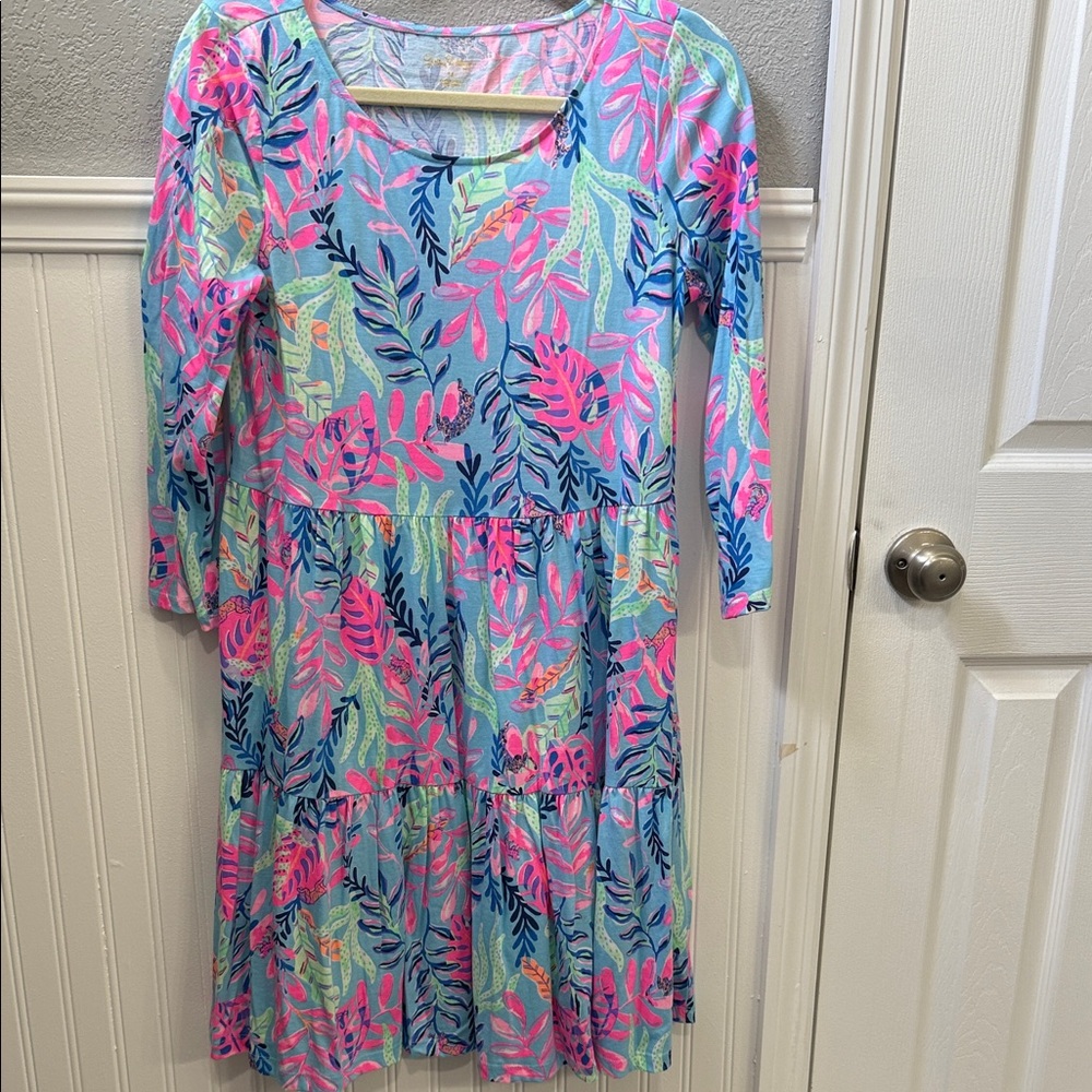 Colorful Leaf Print Dress